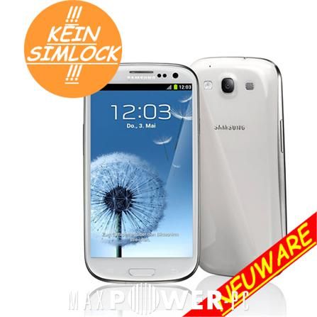 Samsung i9300 Galaxy S3 Handy 32GB Version weiss NEU ohne Vertrag kein