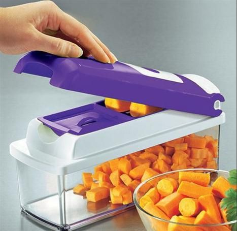 NICER DICER PLUS (12 tlg.) Der Multischneider zum Würfeln, Vierteln