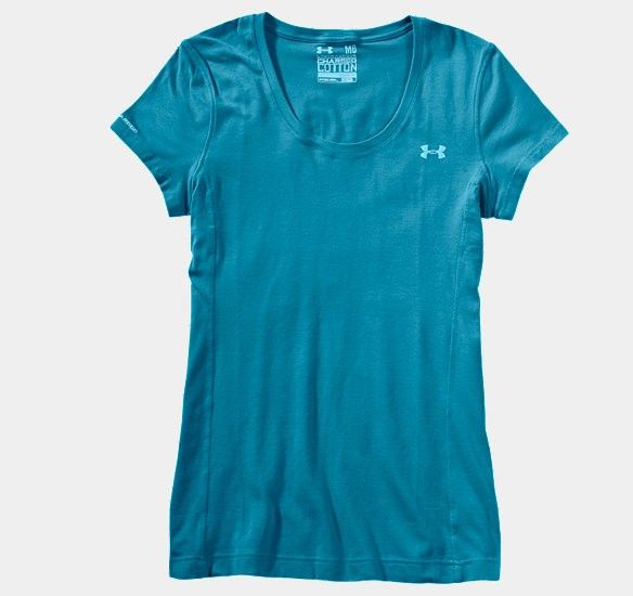 Original Under Armour Damen Charged Cotton® Sassy Scoop T Shirt break