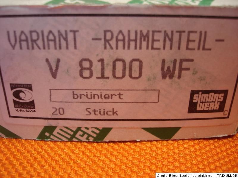 Simonswerk Variant Rahmenteil V 8100 WF brüniert NEU 