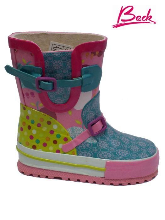 BECK Mädchen Gummistiefel, Regenstiefel FRUITS Nr. 473 rosa