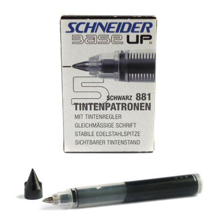 10 x Schneider _ Tintenroller Patrone 881 _ Rollerpatronen _ Schwarz