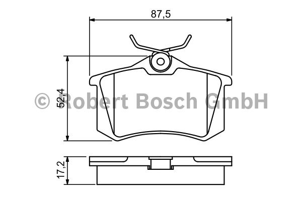 BOSCH BREMSBELÄGE BREMSBELAGSATZ BREMSKLÖTZE 0 986 461 769 HINTEN VW