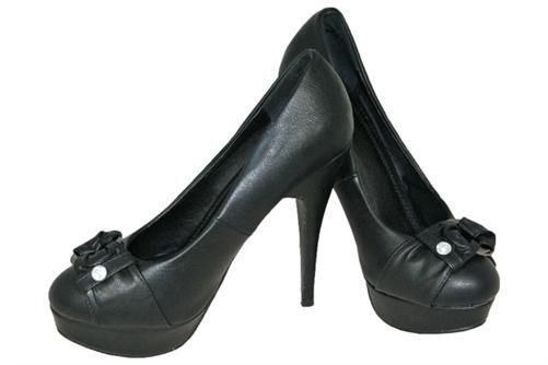 Top Highheels Plateau Damen Pumps Masche   schwarz Gr.40 478 2