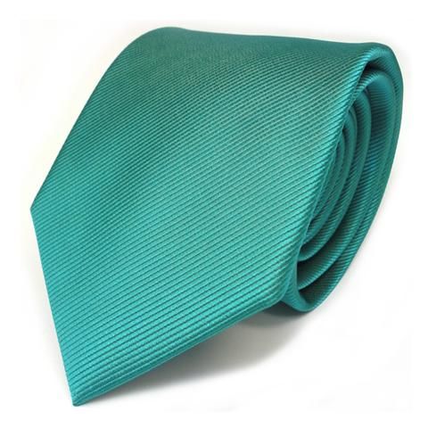 Feine Designer Krawatte   Schlips Binder mint grün Uni Rips   Tie