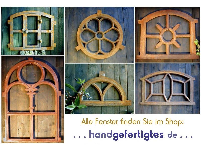 Eisenfenster, Stallfenster Gußfenster halbrund klappbar