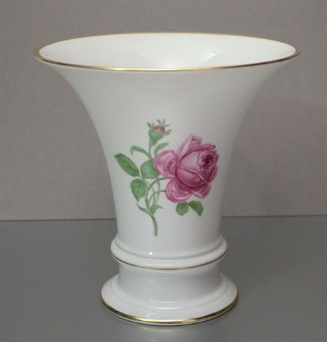 Fürstenberg Rote Rose Trompeten Vase 19 cm 02274