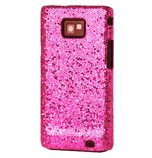 Samsung i9100 Galaxy S2 S II Pink Glitzer Hülle Tasche Etui Case