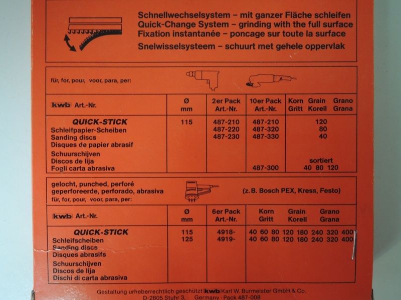 KWB 488 000 Schleifteller selbsthaftend für Bohrmaschinen Ø 125 mm