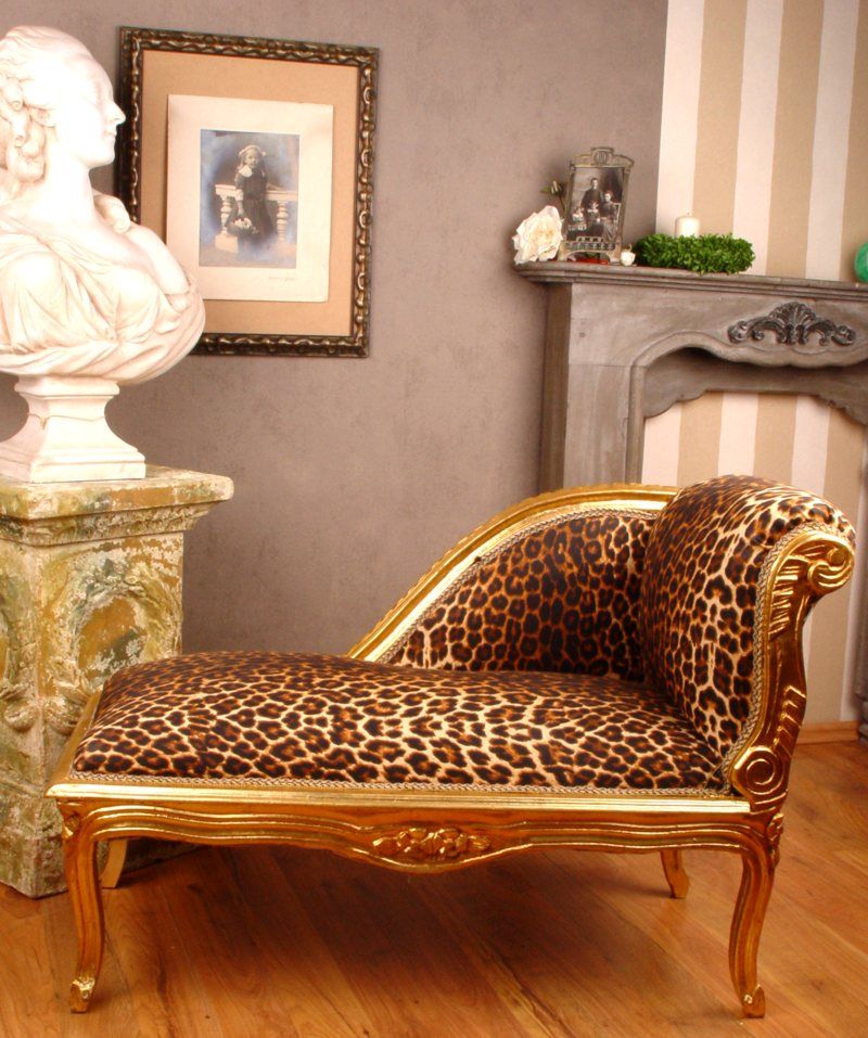 BAROCK CANAPÉ RECAIMIERE SOFA LEOPARD TIGER EDEL KITSCH