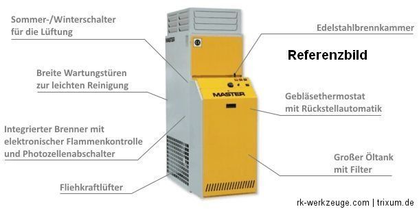 MASTER Stationäres Ölheizgerät Werkstattheizung Hallenheizung BF 35