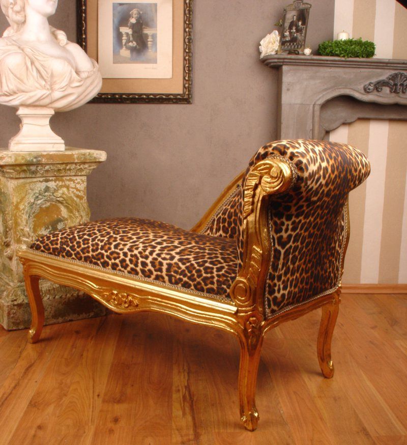 BAROCK CANAPÉ RECAIMIERE SOFA LEOPARD TIGER EDEL KITSCH