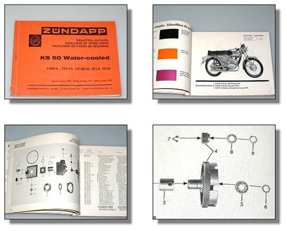 Zündapp KS 50 Water cooled Typen 517 Ersatzteilkatalog