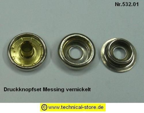 6x Druckknopf Cabrioletverdeck Bootsplane 532.01