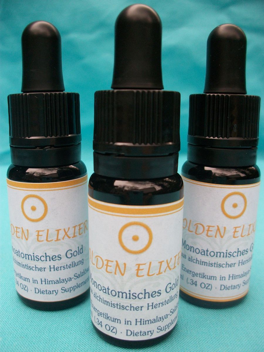 519 50 100 ml 3 x MANNA monoatomisches Gold Elixier alchemistische