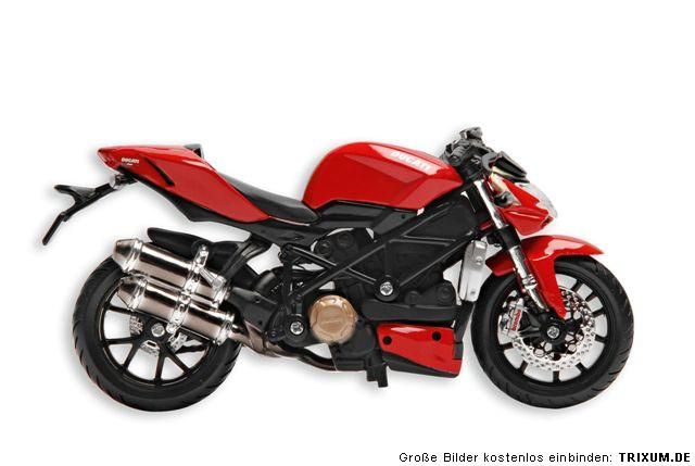 DUCATI Maisto Fertig Modell STREETFIGHTER 118 ROT NEU