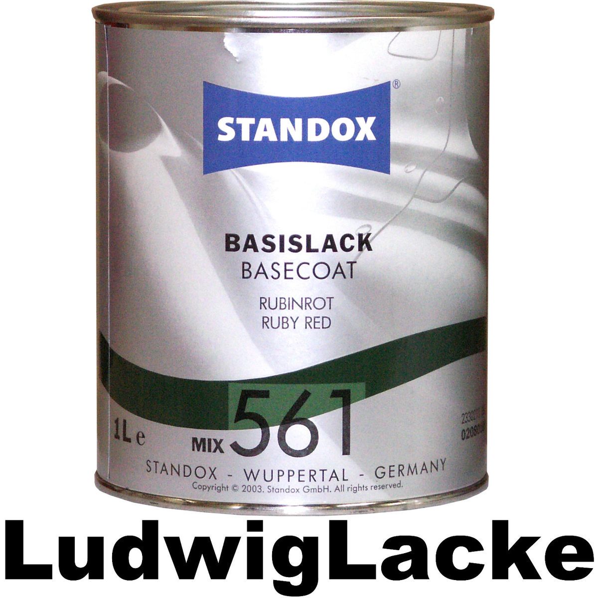 Liter Standox Autolack für Mischmaschine 561 Rubinrot