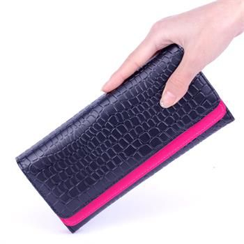 Neu Süß Damen Länge Stein Stile Geldbörse Brieftasche Leder Wallet