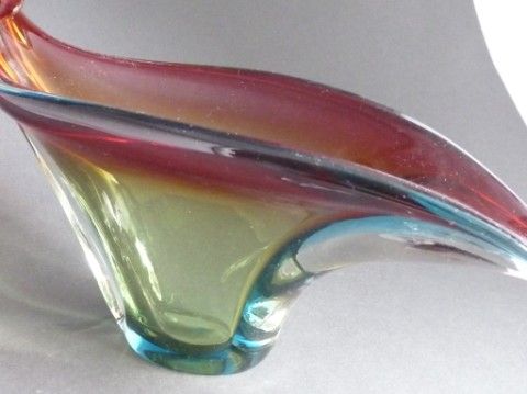 Murano Glas Schale Anbietschale Vase Tischskulptur NH