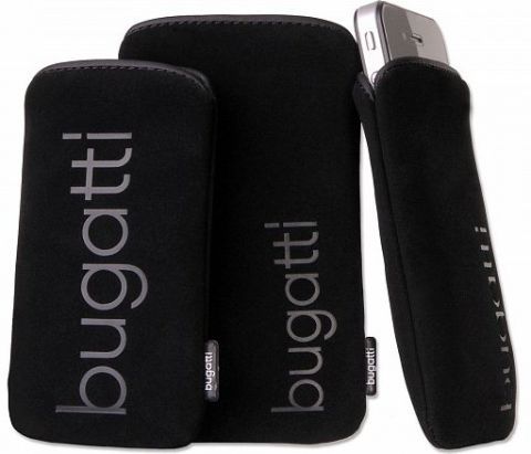 Bugatti Handytasche Schrift SlimCase Samsung Galaxy S Plus Etui Schutz