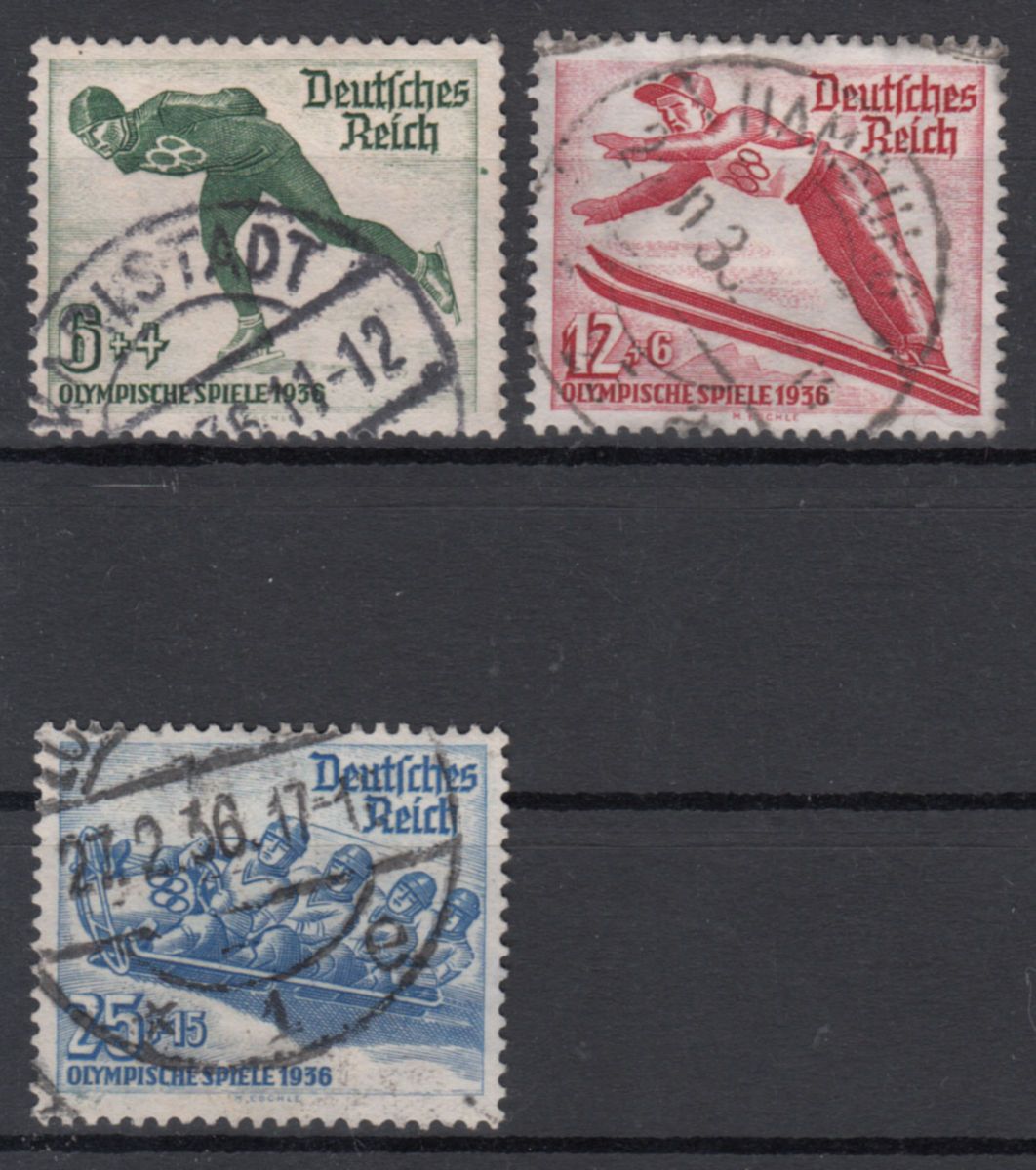 1935 Olympische Winterspiele Nr. 600 602 gestempelt (R066J)