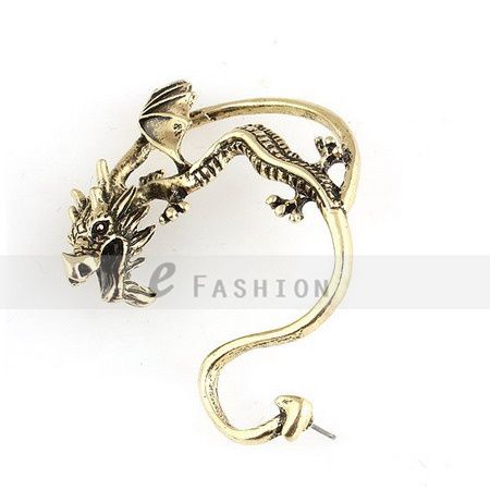 Ohrring Retro Drache Style 1 Stück Ohrstecker dragon Ohrschmuck NEU