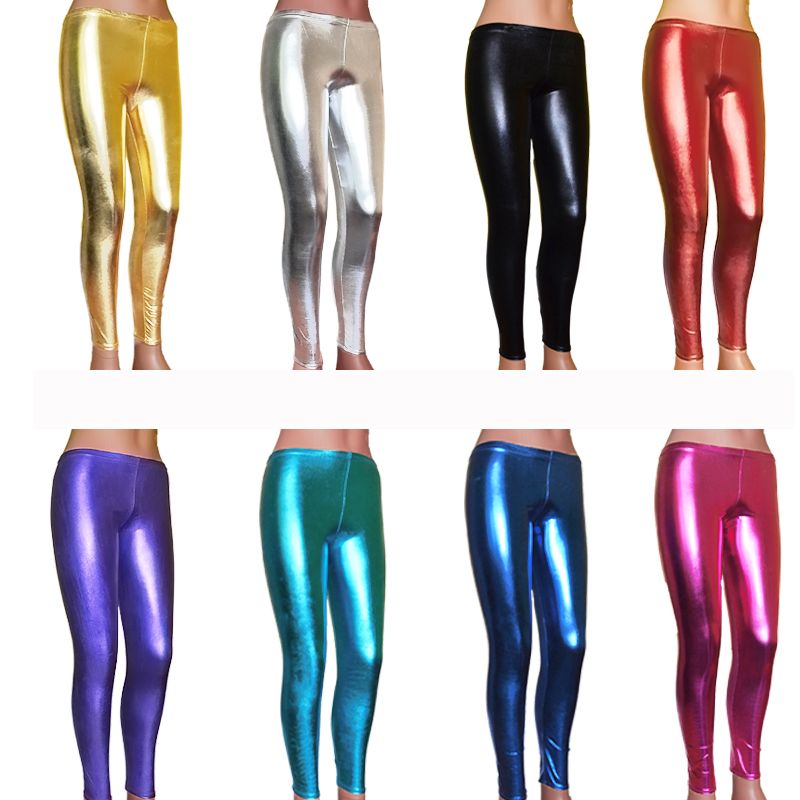 Sexy Metallic Leggings   Wet Look Legging glanz Leggins glänzend