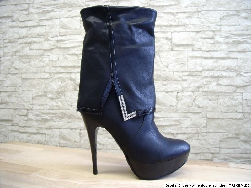 WundeschöneElegante Damen Stiefel in Farbe Schwarz.