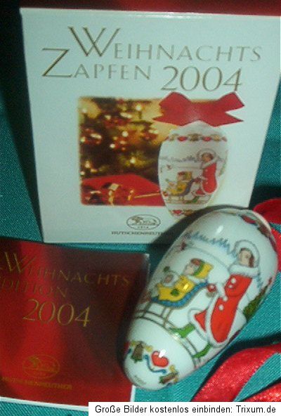 Hutschenreuther Weihnachtszapfen Porzellan ab 1998   Einzelverkauf div