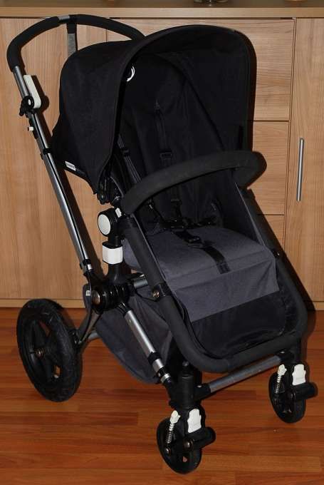 MEGA SET~ Bugaboo Cameleon Kinderwagen Canvas ~ ANTHRAZIT / SCHWARZ