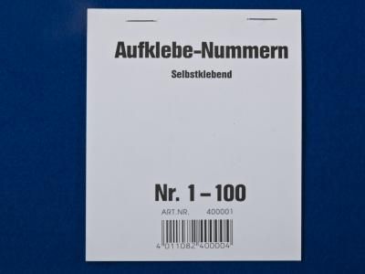 Aufklebenummern Gewinnaufkleber für Tombola Nr. 1 100