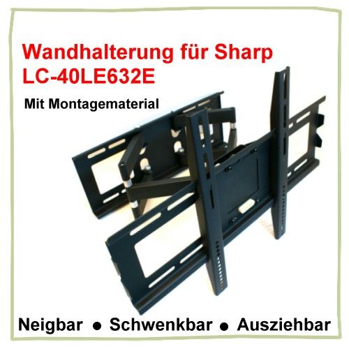 TV Wandhalterung neigbar ausziehbar schwenkbar für Sharp LC 40LE632E