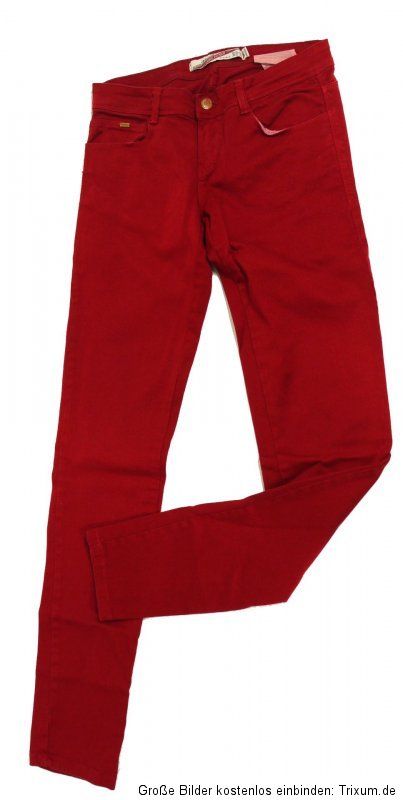 ZARA ♥ Hose Röhre Skinny Jeans ♥rot ♥Gr. 34 / XS ♥ S1508