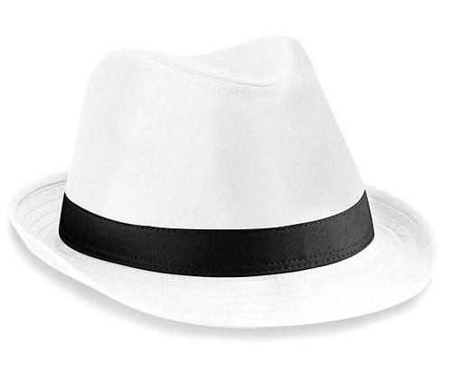 Fedora Hat Klassische Form Schwarz oder Weiss 2 Größen