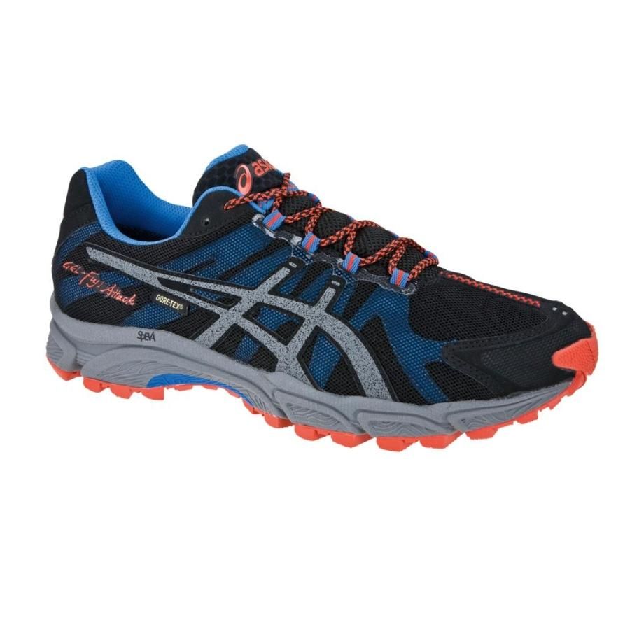 Asics Gel Fuji Attack Gore Tex Schwarz Herren Schuhe Laufschuhe