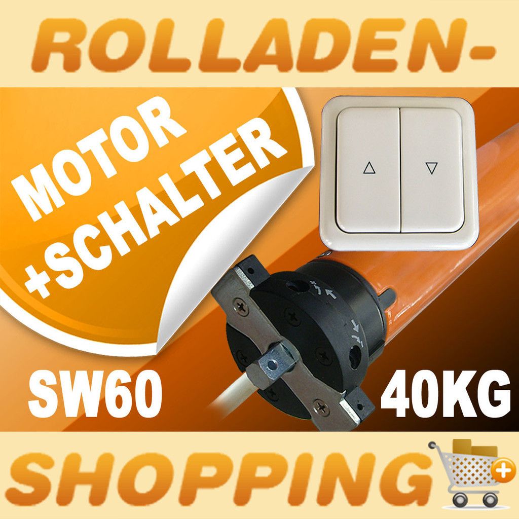 Rolladenmotor 20Nm 40kg SW60 inkl. Jalousieschalter