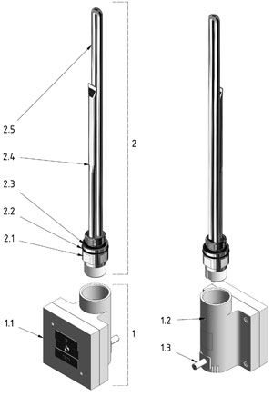 Badheizkörper elektrisch weiss gerade 634h x 500b