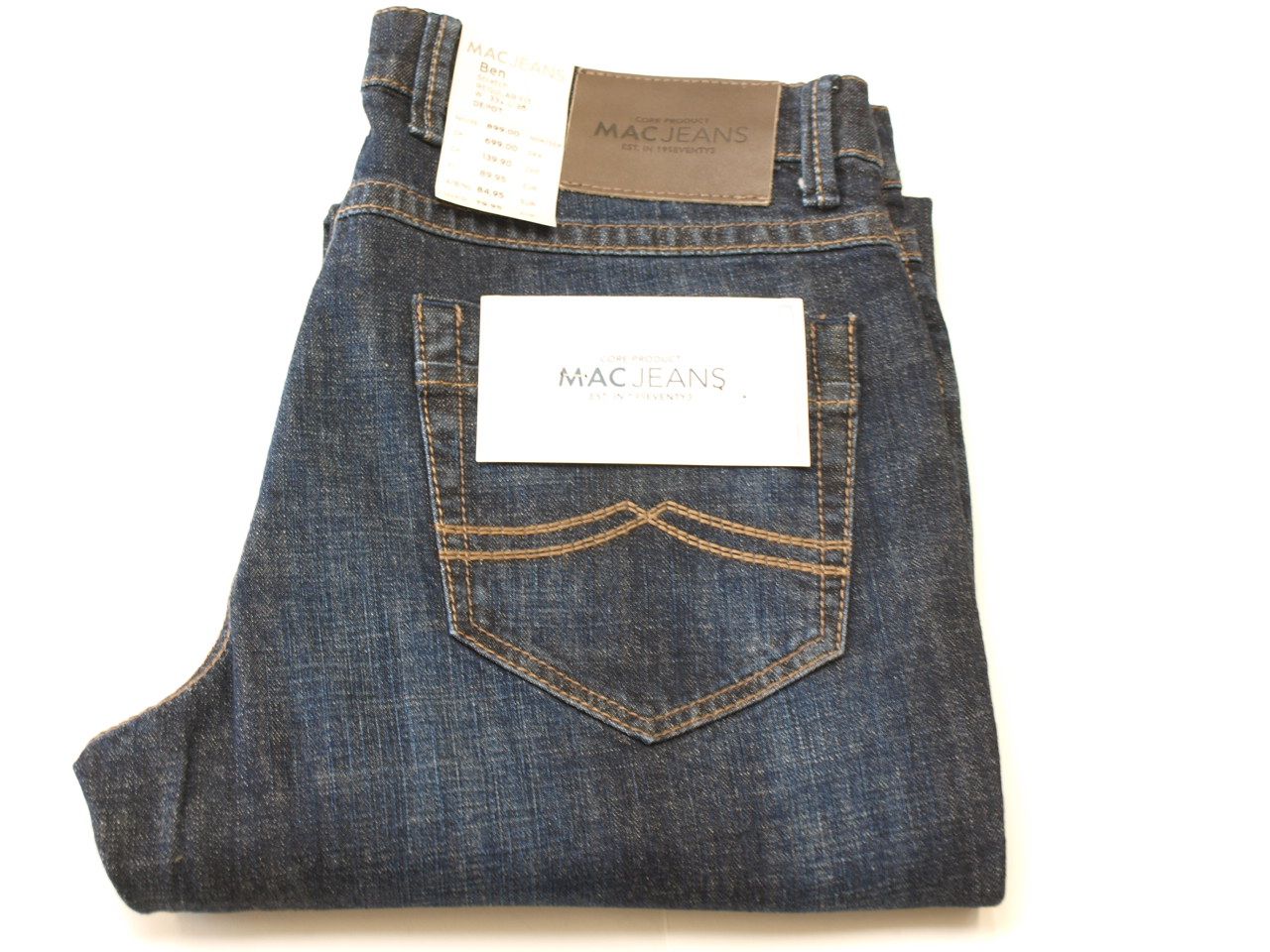 MAC Ben Stretchjeans / Dark Blue Authentic / 0380/0973L/H637 Ben / Gr