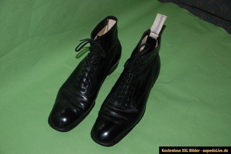 Schöne alte Salamander Herrenschuhe, Leder um 1900, knöchelhoch