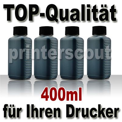 400ml Nachfülltinte Druckertinte Tinte für HP (schwarz)