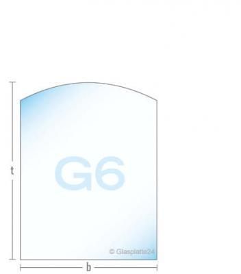 DURAFLAMM® Glasplatte Bodenplatte Funkenschutzplatte Kamin G6