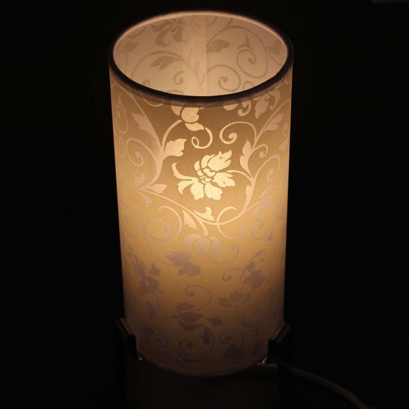 Tischleuchte Leuchte Lampe Kunststoff florales Muster Öko