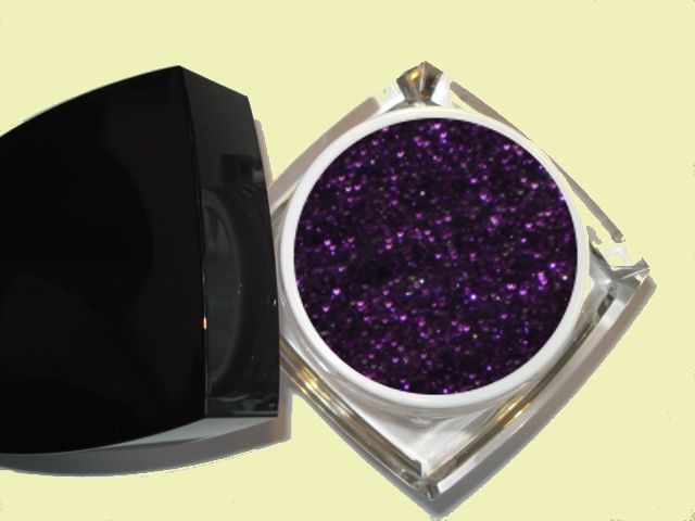 UV Glittergel Nagelgel Colorgel   Black Magic Violet   15 ml ***