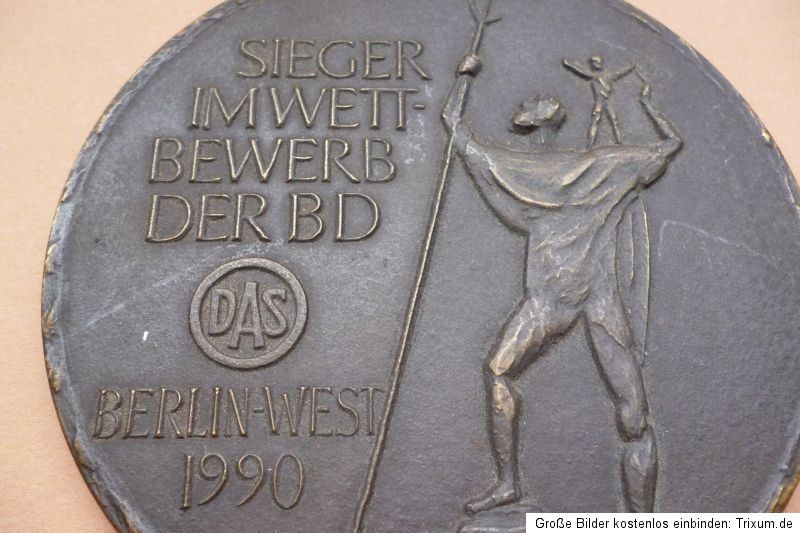 Einseitige Bronzemedaille, DAS, Sieger im Wettbewerb der BD, Berlin