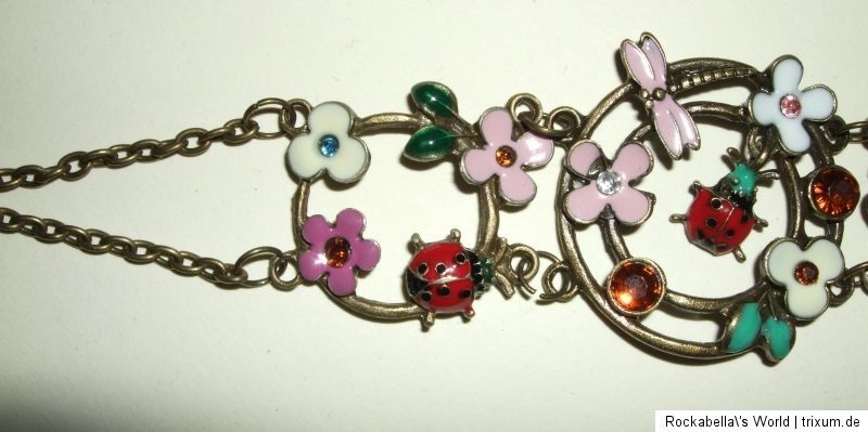 Armband Blume Marienkäfer süß Flower Ladybug Romantik Nostalgie