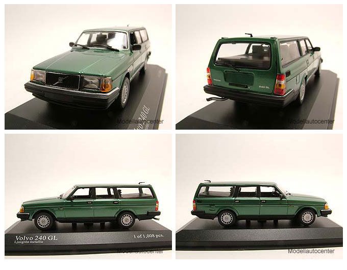 Volvo 240 GL Kombi 1986 grün metallic, Modellauto 143 / Minichamps