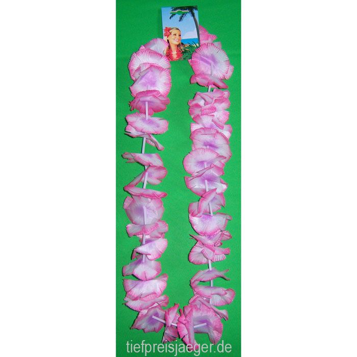 HAWAII BLÜTENKETTE # Party Blumenkette Leis pink 52412