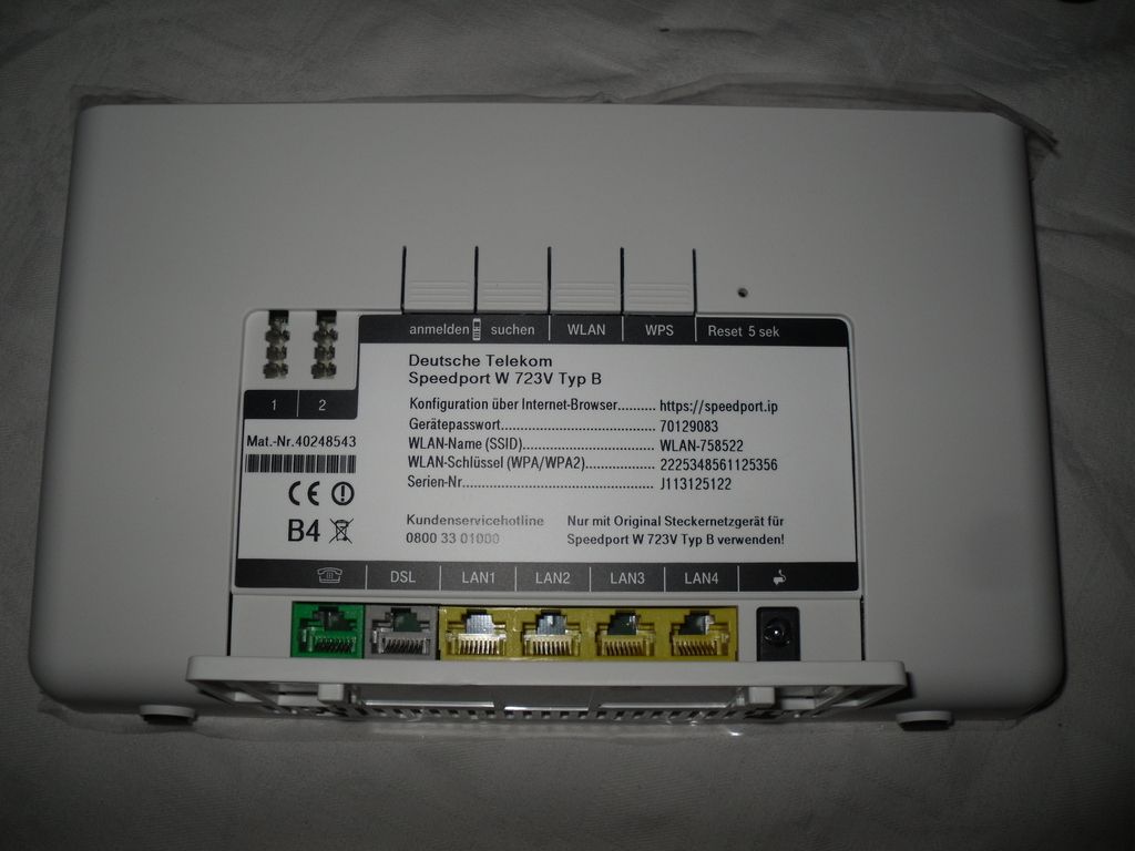 Speedport W 723V OVP&NEU, DSL / ADSL, WLAN, 300Mbit/s., 50 Mbit/s, 2J