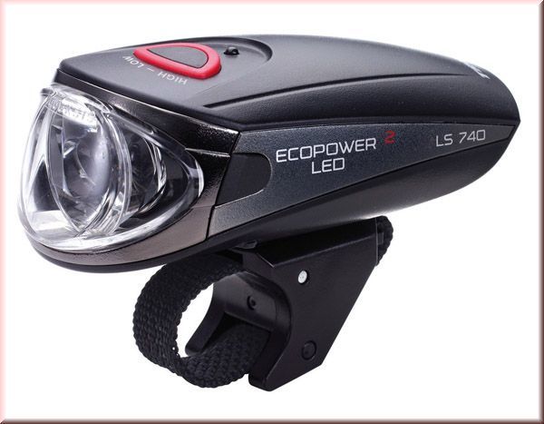 TRELOCK LED Frontleuchte Ecopower LS 740 inkl. Halter