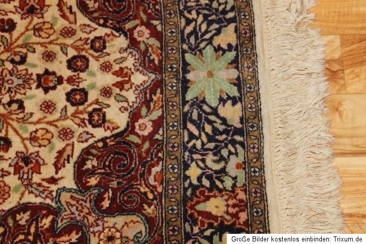 Handgeknüpfter feiner Orientteppich ghom/kashmir tappeto/ tapis